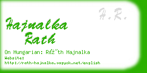 hajnalka rath business card